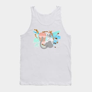 Cool cat and coffee Tank Top